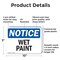 Signmission Wet Paint, 10 in W x Rectangle, Plastic OS-2PACK-NS-P-710-L-19034 - alternate 3